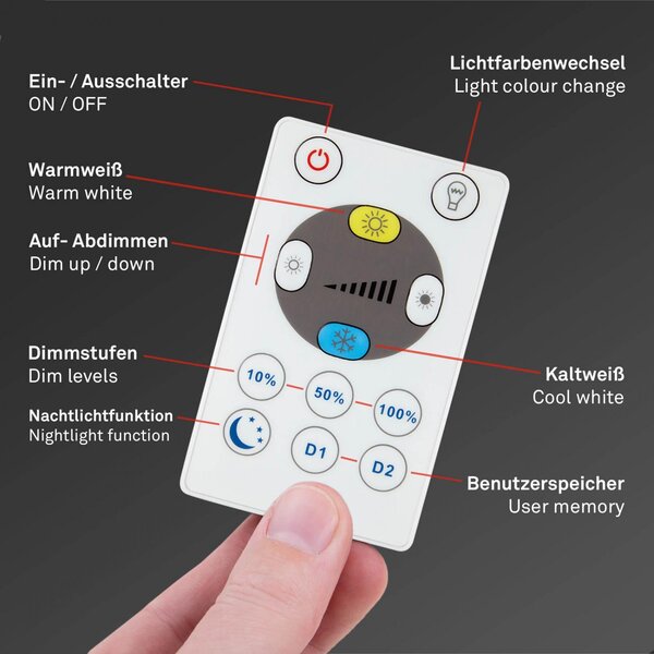 Briloner Smart LED panel/stropní svítidlo CCT ⌀ 29,3cm, 2700-6500K Barva: Bílá