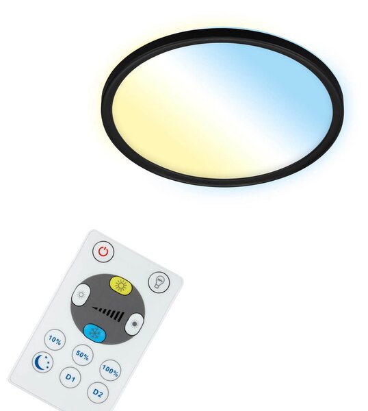 Briloner Smart LED panel/stropní svítidlo CCT ⌀ 29,3cm, 2700-6500K Barva: Bílá