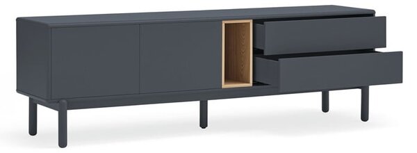 Tmavě šedý TV stolek 180x56 cm Corvo - Teulat