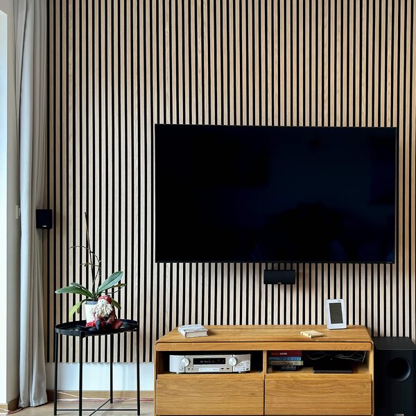 Akustický panel s dřevěnou dýhou - dekor dub světlý | 260 x 60,5 cm | AK001_LONG | .cz