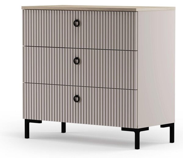 Komoda Demandaron 2 (taupe + dub silverjack). Akce -21%