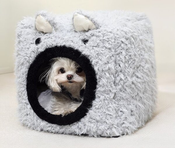 Plyšový pelíšek pro psy a kočky – domeček Rebel Animals RA-1112-S 35 × 35 × 35 cm