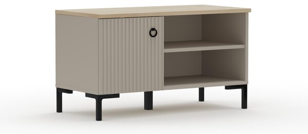 Botník (skříňka na boty) Demandaron (taupe + dub silverjack)