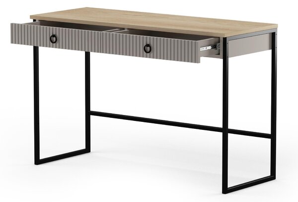 Toaletní stolek Demandaron (taupe + dub silverjack). 1116804
