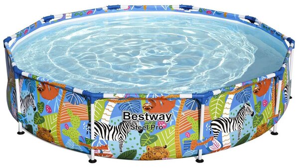 Bazén Rámový Steel Pro pro děti Svět zvířat BESTWAY 305x66cm 10FT