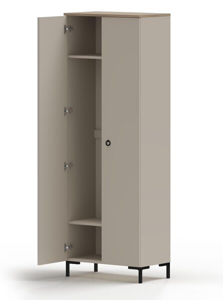 Šatní skříň Demandaron 3 (taupe + dub silverjack)