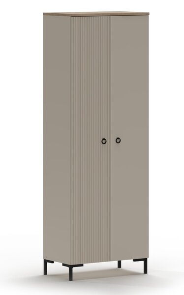 Šatní skříň Demandaron 3 (taupe + dub silverjack)