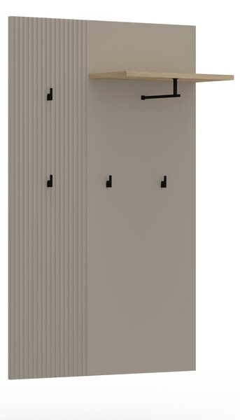 Věšákový panel Demandaron (taupe + dub silverjack)
