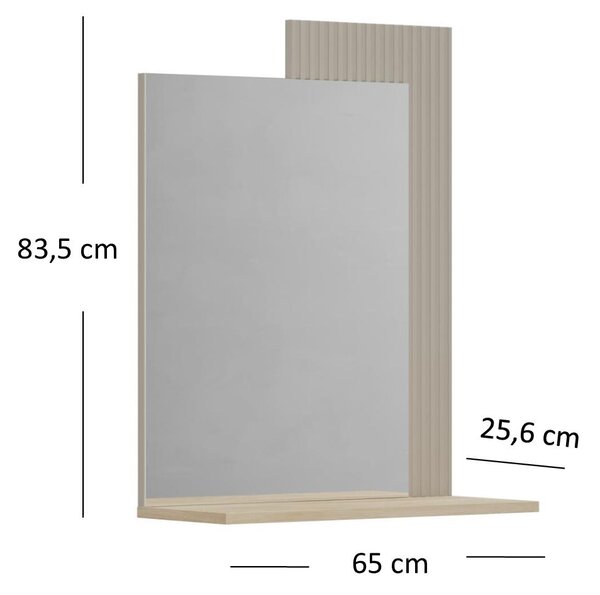 Zrcadlo Demandaron 2 (taupe + dub silverjack). Akce -20%