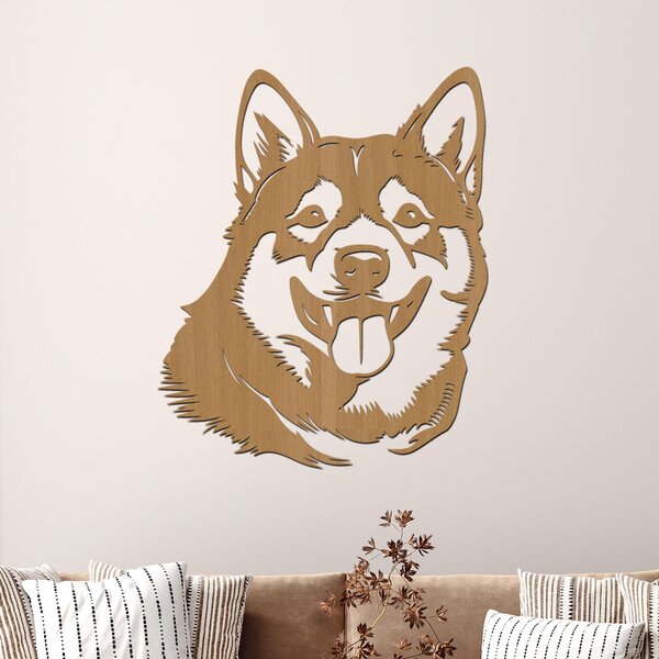 Dřevěná dekorace SHIBU INA | Rozměry (cm): 33x40 | Zvolte barvu dekoru: Třešeň
