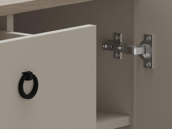 Komoda Demandaron 3 (taupe + dub silverjack). Akce -21%