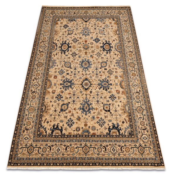 Makro Abra Kusový koberec klasický vlněný KESHAN 7521/53555 béžový modrý Rozměr: 120x145 cm