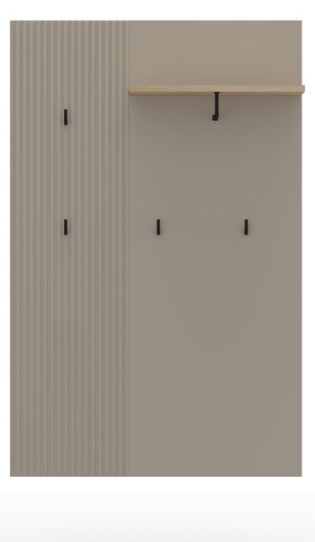 Věšákový panel Demandaron (taupe + dub silverjack)