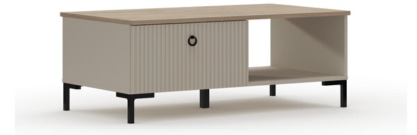 Konferenční stolek Demandaron (taupe + dub silverjack)