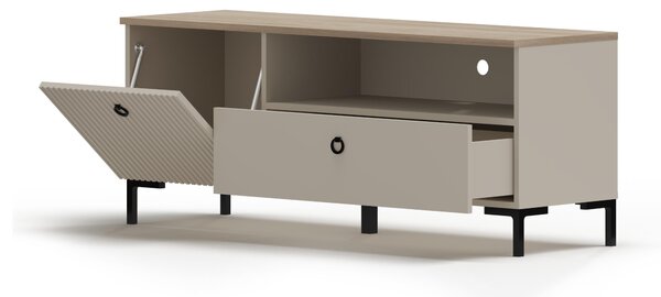 TV skříňka Demandaron 1 (taupe + dub silverjack)