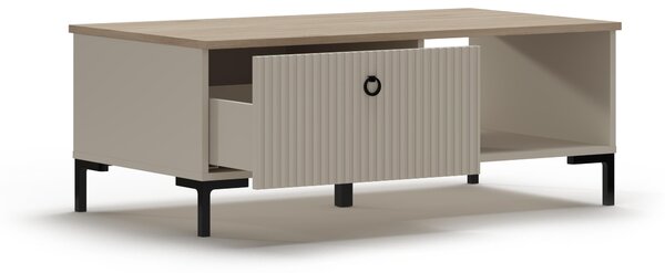 Konferenční stolek Demandaron (taupe + dub silverjack)