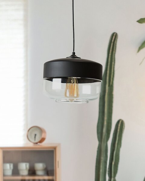 Závěsná lampa MURRAY Sklo Černá