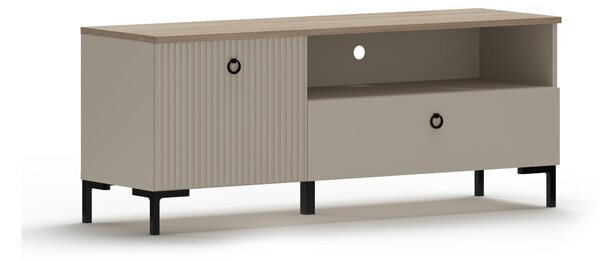 TV skříňka Demandaron 1 (taupe + dub silverjack)