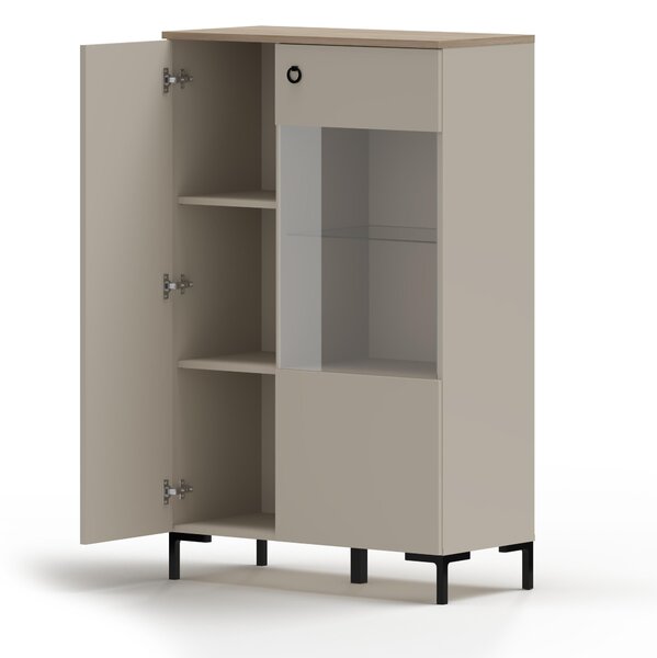 Vitrína Demandaron 2 (taupe + dub silverjack)