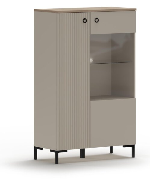 Vitrína Demandaron 2 (taupe + dub silverjack)