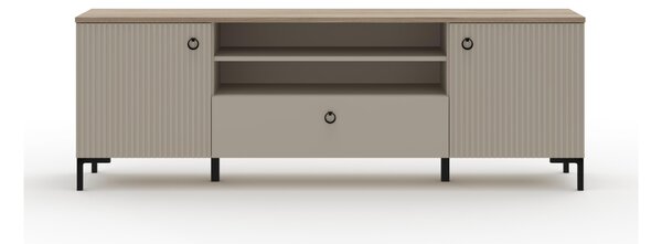 TV skříňka Demandaron 2 (taupe + dub silverjack)