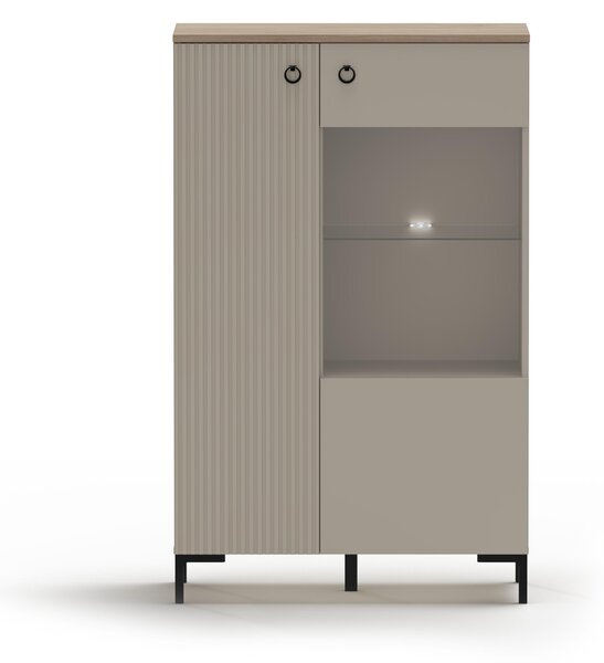 Vitrína Demandaron 2 (taupe + dub silverjack)