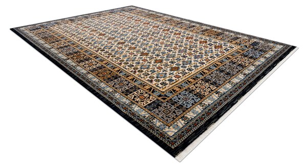 Makro Abra Kusový koberec klasický vlněný KESHAN 6428/53551 béžový modrý Rozměr: 120x145 cm