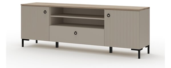 TV skříňka Demandaron 2 (taupe + dub silverjack)