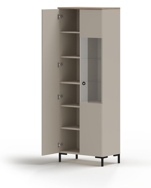 Vitrína Demandaron 1 (taupe + dub silverjack)