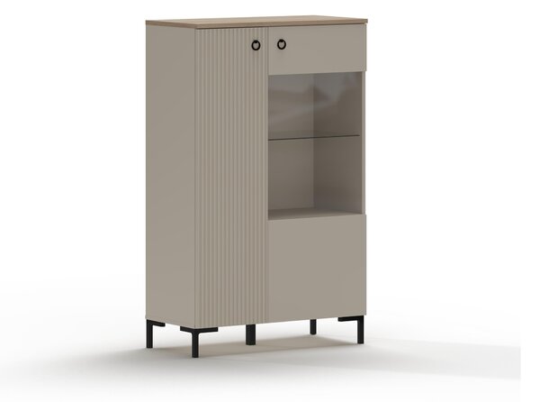 Vitrína Demandaron 2 (taupe + dub silverjack)