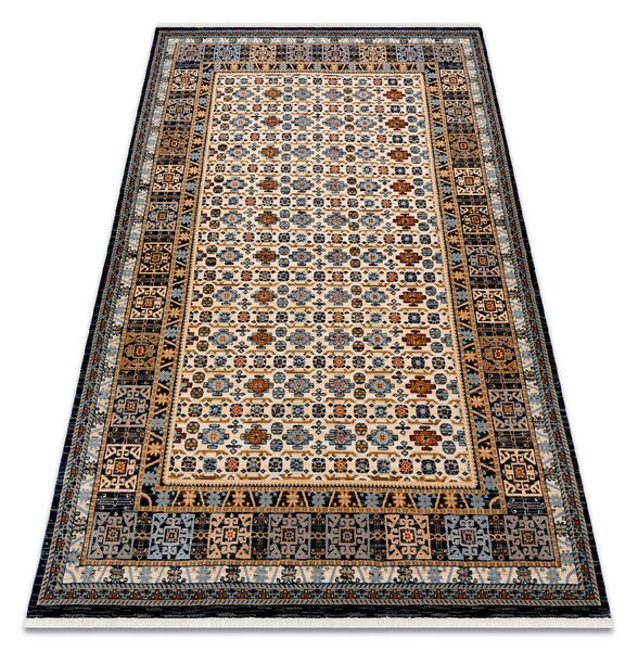 Makro Abra Kusový koberec klasický vlněný KESHAN 6428/53551 béžový modrý Rozměr: 120x145 cm