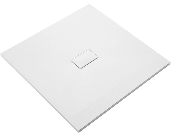 Sprchová vanička čtvercová FlexiCut - SMC/minerální kompozit - upravitelná - bílá matná - 100x100x3 cm