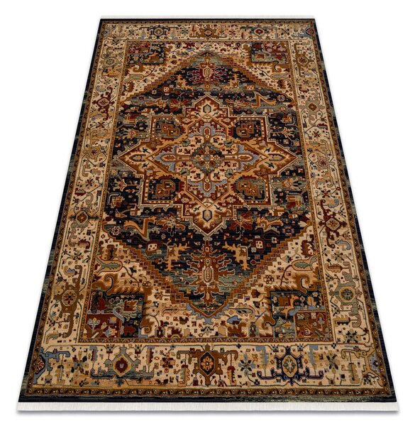 Makro Abra Kusový koberec klasický vlněný KESHAN 2886/53511 béžový modrý Rozměr: 80x145 cm