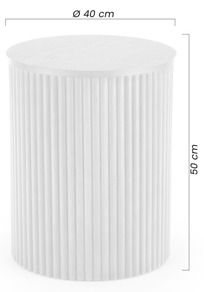 Kulaty konferenční stolek Tamis 40 cm - přírodní