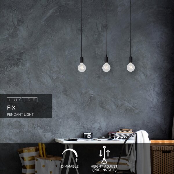 Lucide 08408/03/30 - Lustr na lanku FIX MULTIPLE 3xE27/60W/230V