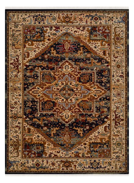 Makro Abra Kusový koberec klasický vlněný KESHAN 2886/53511 béžový modrý Rozměr: 80x145 cm
