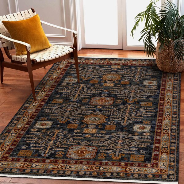 Makro Abra Kusový koberec klasický vlněný KESHAN 6174/53511 modrý bordó Rozměr: 80x145 cm