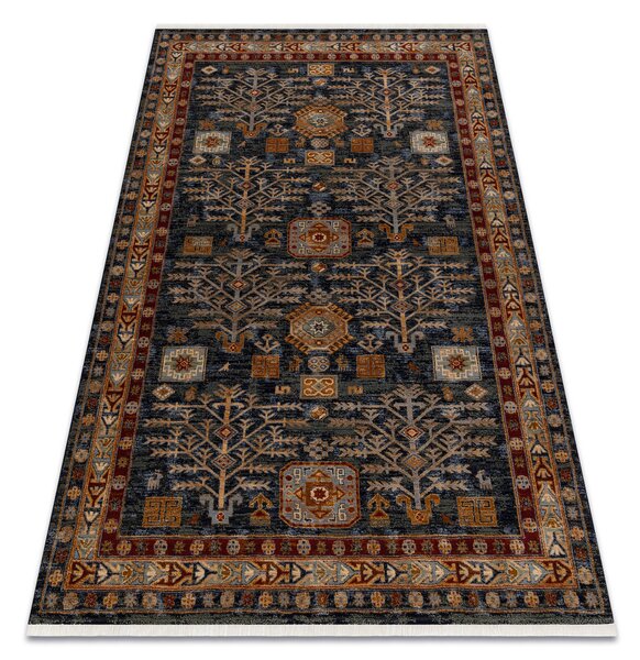 Makro Abra Kusový koberec klasický vlněný KESHAN 6174/53511 modrý bordó Rozměr: 80x145 cm
