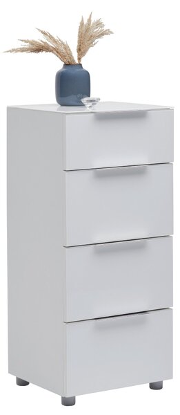 KOMODA, vysoce lesklá bílá, 45,3/99,3/40 cm Voleo - Široké komody