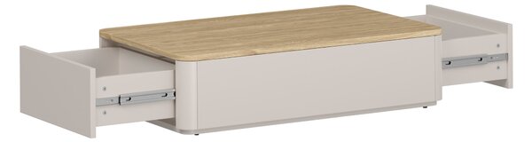 Konferenční stolek Amilio 100 cm se zásuvkami - kašmír / olejovaný dub