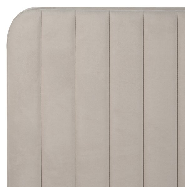 Postel Umělý samet LUNAN 160 x 200 cm Taupe