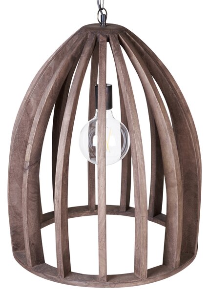 Závěsná lampa MANAIR Mangové dřevo Tmavě hnědá