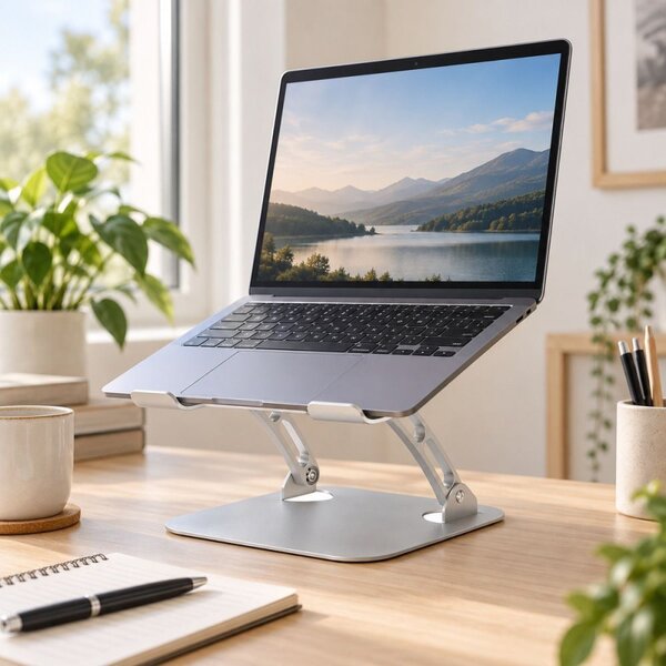 Stojan na notebook nastavitelný SPRINGOS Lapteq HA4005 stříbrný