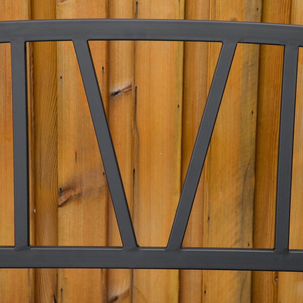 Outsunny Černá Voděodolná Metalová Zahradní Lavice, Venkovní Železná Lavice pro Dva, 128x56x86cm | Aosom