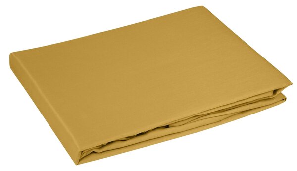 MAKOSATENOVÉ PROSTĚRADLO DINA S GUMIČKOU 100X200 CM, VÝŠKA 25 CM HOŘČICOVÁ
