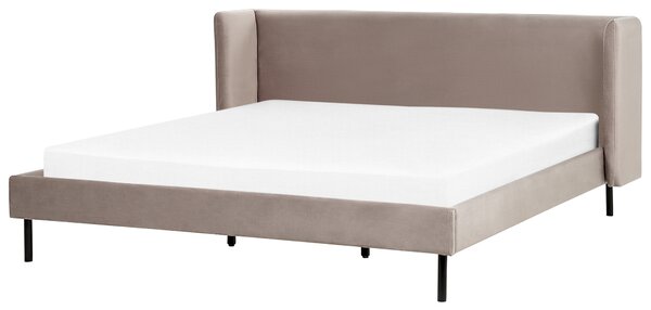 Postel Umělý samet ARETTE 180 x 200 cm Taupe