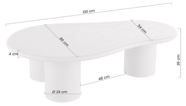Konferenční stolek Gisela 130 cm do obývacího pokoje - béžový