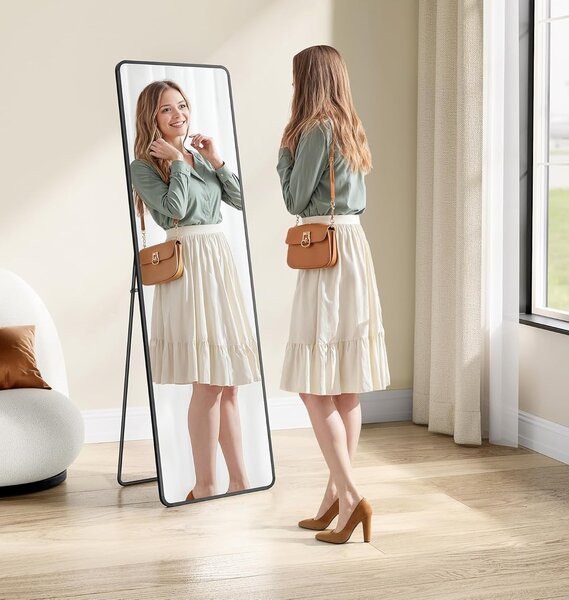 SONGMICS Volně stojící zrcadlo Bleer 150 cm černé II