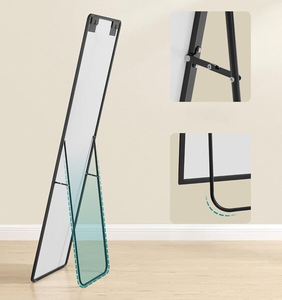 SONGMICS Volně stojící zrcadlo Bleer 150 cm černé II