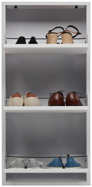 VYKLÁPĚCÍ BOTNÍK, bílá, 50/103,5/15 cm Carryhome - Výklopné botníky